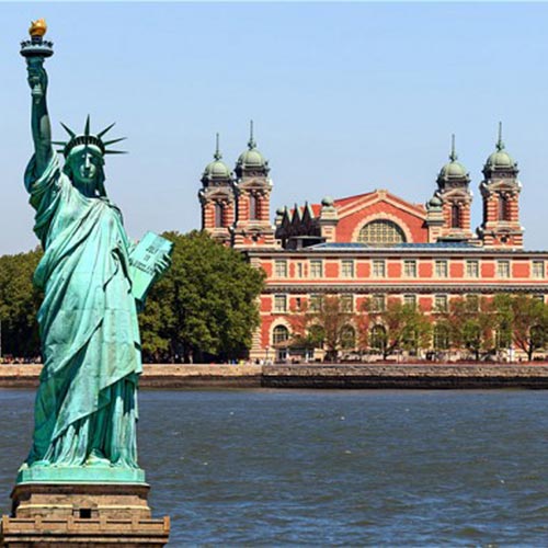 Ellis Island and Statue of Liberty